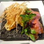 懐食みちば - 和牛ロースト溶石焼
      　新蓮根、里芋
      　あみごぼう
      
      