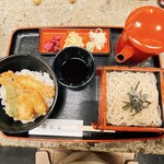 Jinya - 天丼とおそばのセット