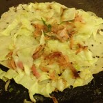 フジタニ洋品店 - 「いっせん焼き」（100円）　二つ折りを開いた内側の様子