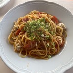 リストランテ サトウ - 料理写真:真ダラ白子のアラビアータ（＋８００円）