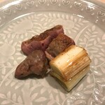 新ばし 星野 - 新潟産 真鴨のロース、葱