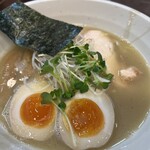 Fujimaru - 鶏塩ラーメン並味玉