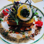 創菜欧風料理 ル ポタジェ - たまねぎとチーズのふわふわオムレツ風キッシュ