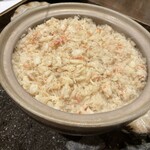 Ryoutei Nagasaka - 蟹の土鍋ご飯　蟹たっぷりで量があります