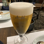 料亭 長坂 - 生ビール　乾杯はこれ