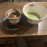 料亭 長坂 - 更に抹茶とぜんざい