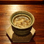薪鳥新神戸 - 鳥出汁茶碗蒸し 薪焼き舞茸の餡かけ