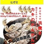 あぷちゃ - 広島県直送新鮮なカキのがんがん焼。殻付きカキ