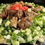 Okonomiyaki Tsuruya - スジネギ焼き