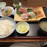 庄や - お刺身の4種盛り定食