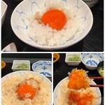 四季彩ダイニング　春 - 全部乗せて…自家製出汁醤油を回しかけいただきます♪(  ´艸`)
      贅沢な卵かけご飯…略してZTKG！(*´Д｀*)♡
      今年1番美味しいTKGでした！！