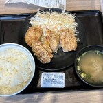 吉野家 - 料理写真:唐揚げ定食・和風ドレッシング