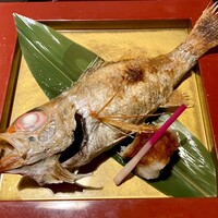 銀座方舟  大吟醸しずく店 - 喉黒一本姿焼き