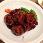 倶楽湾 - 「黒酢酢豚セット」ランチメニュー