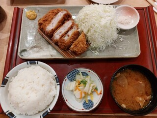 Tonkatsu Katsugen - 厚切り上ロースかつ定食(ご飯大盛)