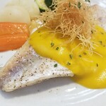 キッチン ブルー グローブ - 鮮やかは色、南瓜のクリームソース、これが目当てです！