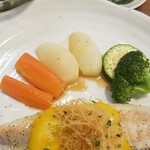 キッチン ブルー グローブ - 備え付け野菜のアップ