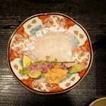 穴子料理と地酒 浅草 川井 - 穴子の刺身(肝添え)