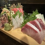 洞峰 はなび - げた盛り刺身5種盛り