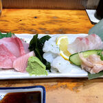 須賀乃湯 - おまかせ刺身盛（650円）