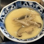 Daininngu poto goryoukaku - 御料鶴小鉢膳 の 富里産桜美卵の茶碗蒸し きのこ餡かけ　(2023/12)