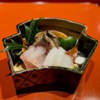 一石三鳥 別邸 - 本日の鮮魚三点