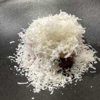 ahill azabu - ランチコース６０００円。鳴門金時のキャラメリゼと松坂豚ベーコン。甘みたっぷりの鳴門金時を脂が上質なベーコンとピッタリです。