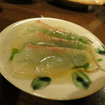 萬屋 おかげさん - 真鯛の刺身　煎り酒で