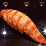 銀座 久兵衛 - 『エビ』（半生）！半生にしてもらった！甘旨～！！＼(◎o◎)／！！