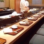 銀座 久兵衛 - ２階の座敷カウンター（１５席）～♪(^o^)丿