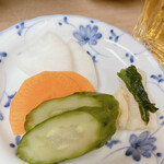 鰻 川淀 - 定食　漬物