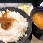Hakatatennpura takao - ご飯・お味噌汁・お供