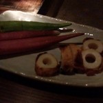 赤いオクラは熊本産・・・やったかな？