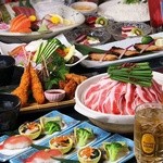 雨の竹 - 国産米澤豚鍋の宴会コース