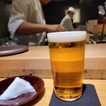 恵比寿 鮨 藤 - 生ビール