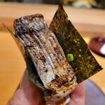 恵比寿 鮨 藤 - 太刀魚炙り手巻き