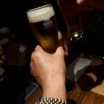 海鮮 イタリアンバル ルチアーノ - 先ずは生ビールで(^_^)／□☆□＼(^_^)乾杯