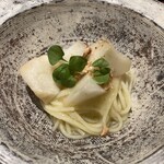 luogo - ◯inizio（洋梨の冷製パスタ） 宮城　不忘果樹園　洋梨