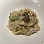 luogo - ◯Primo piatto 函館　鱈白子　九条ネギ AOP