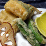 いち川 - 揚物：海老とチーズの湯葉巻き揚げ