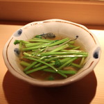 麻布 かどわき - 聖護院大根と芹のスープ　(2013/11)