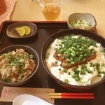 ハイサイそば - ゆし豆腐そばセット。これにコーヒーもついて ￥600(((o(*ﾟ▽ﾟ*)o)))
                                かなりのボリュームでしたが美味しくて食べちゃいました^_−☆