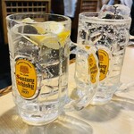 小料理 椿 - レモンサワーと梅酒のソーダ割り