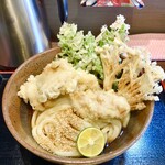 まる博 - かしわ天ぶっかけ（並・冷）（￥850）