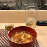 おばた - エビと貝柱のかき揚げ出汁茶漬け
