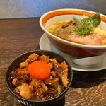 中華蕎麦 柳 - 肉めし350円