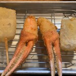 串揚げ 旬の一品  丸幸 - 子持ちこんにゃく、かに爪