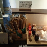 Shin ryoku - 箸とお茶を入れに行きます