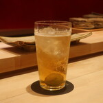 鮨 しみづ - 梅酒ソーダ割り