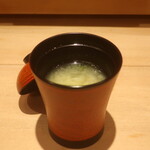 鮨 しみづ - 生海苔の味噌汁